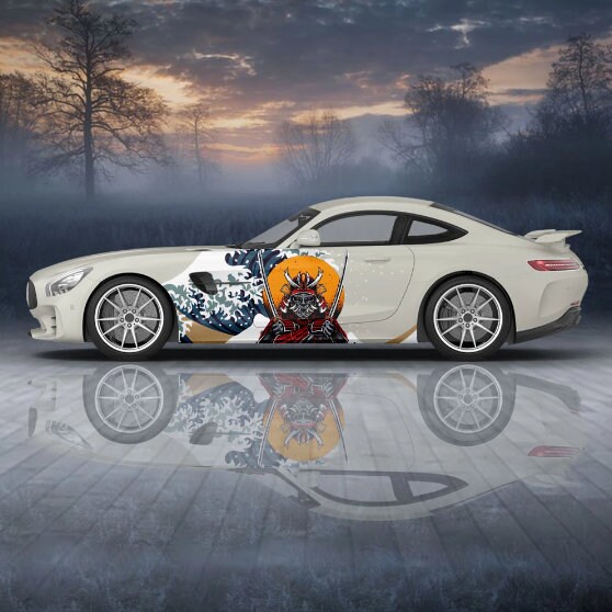 Samurai Car Wrap Japanese Vehicle Painting Diecast Vinyl Wrap Etsy