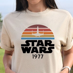 Retro Star Wars 1977 Shirt, Galaxy's Edge Shirt,Disney Family Star Wars Fan Shirt,Star Wars Lover Gift,Vintage Darth Vader Tee,Star Wars Tee