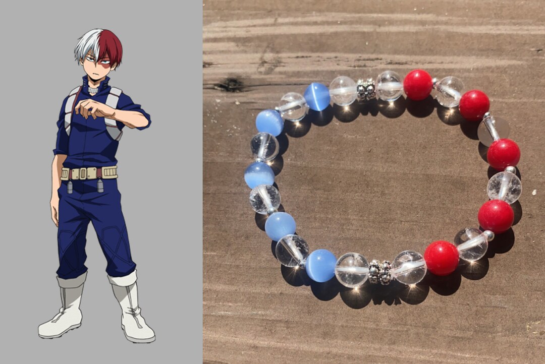 Shoto Todoroki Real Crystal Bead Bracelet Etsy