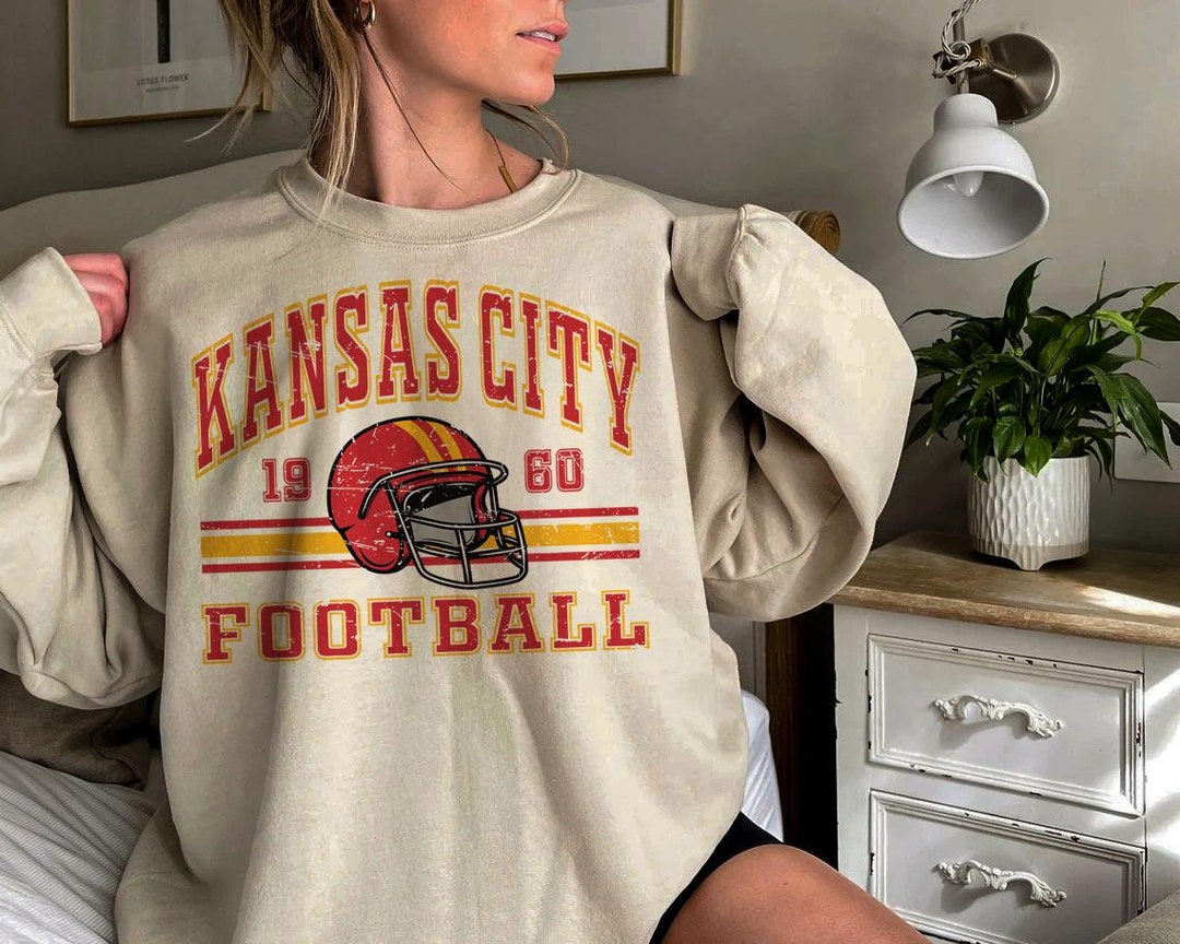 Kansas City Chiefs Football Sweatshirt Vintage Chiefs Sweatshirt