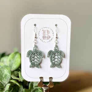Acrylic Earrings, Turtle Earrings, Dangle Earrings, Lightweight Earrings, Versatile Earrings, Turtle Lover Earrings, Seaside Earrings
