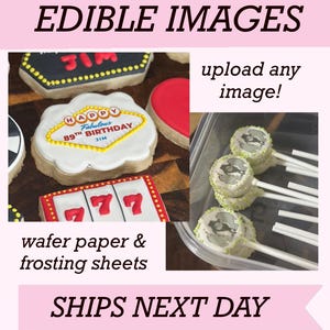 Custom Edible Images - Wafer paper, frosting sheets - upload your own photos - next day shipping
