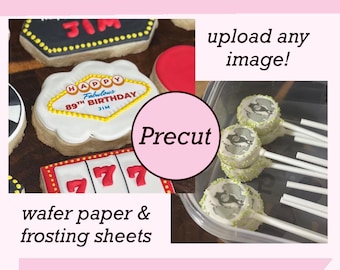 Precut Custom Edible Images - Cake, Cookies, Cupcakes - Wafer Paper & Frosting Sheets