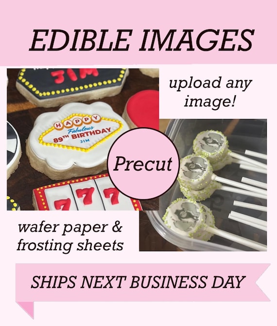 Precut Custom Edible Images - Cake, Cookies, Cupcakes - Wafer Paper & Frosting Sheets