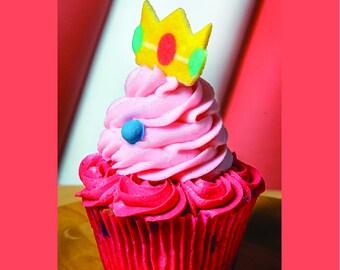 SNW Toadstool Café Princess Peach Cupcake Crown