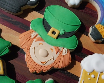 ¡Cortador de galletas con cabeza de duende del día de San Patricio!