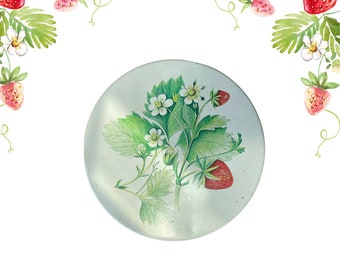 Vintage Louise Carling Cottage Core Strawberry Metal Tin | Made In England