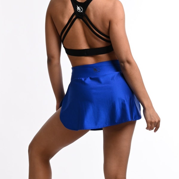 Samba Skirt with shorts BLUE, Sport Skirt, Roller Skate, Fitness, Tennis, Dance, Zumba, Skate Jam, Roller Girl, Summer Clothes, Dancer