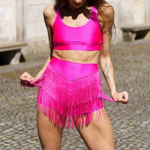 Pantalones cortos con flecos sales