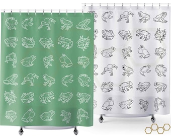 Frog Bathroom Curtain Frog Art Frog Shower Curtain Kids Bathroom Curtain Amphibian Art Frog Decor Fun Shower Curtain Cool Shower Curtain