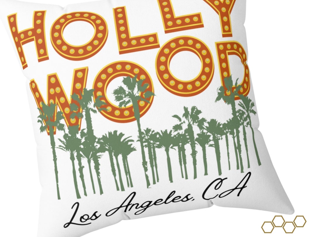 Hollywood Sign Pillow Los Angeles Throw Pillow California Souvenir