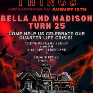 Stranger Things Invitation Template Etsy Stranger Things Invitation Template Etsy