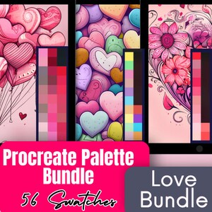 Valentines Day Procreate Palette | iPad Procreate | Procreate Swatches | Procreate Color Palette | Color Swatches | Digital Color Palette