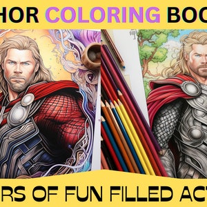 Thor Activity Coloring Sheet | Printable Coloring Pages | Digital Coloring Book | Fun activity for kids-birthday party activity