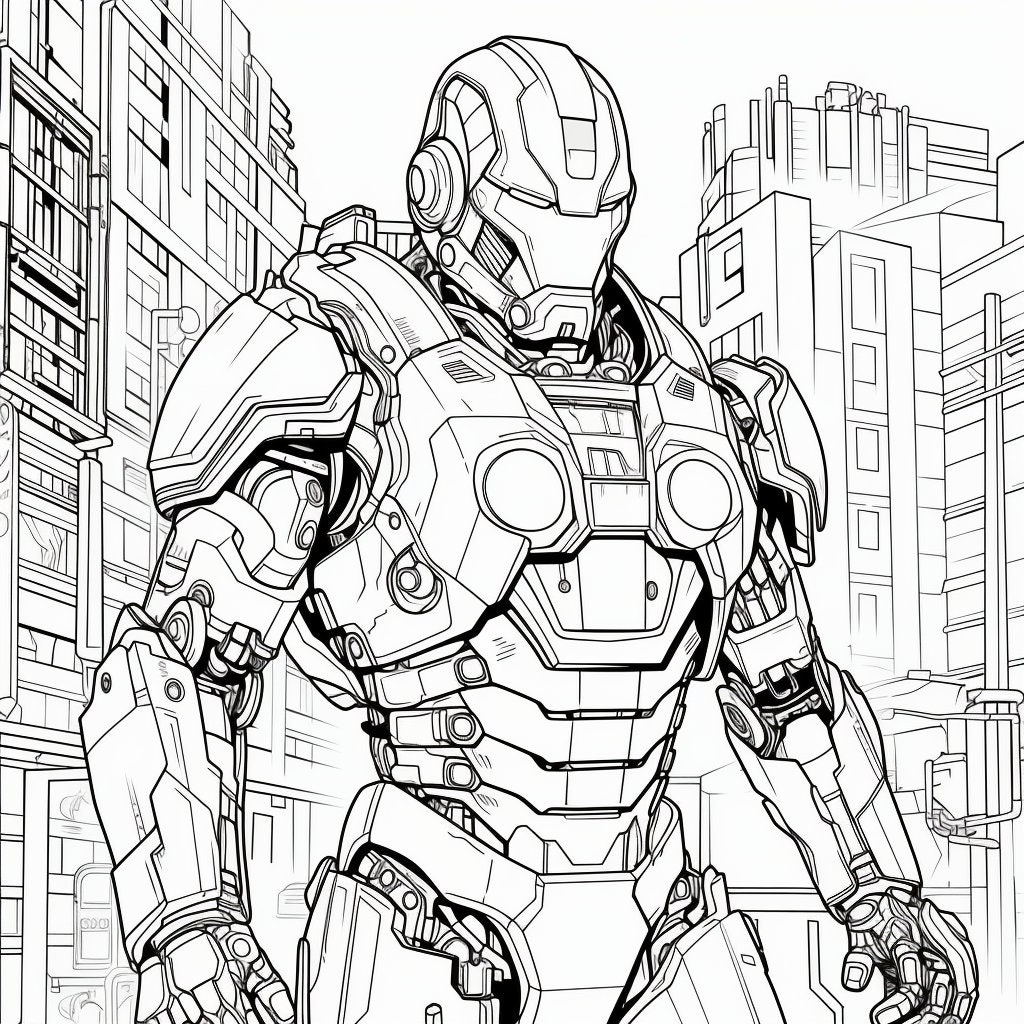 Ironman Activity Coloring Sheet | Printable Coloring Pages | Digital