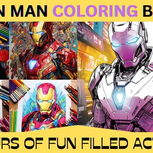 IronMan Activity Coloring Sheet | Printable Coloring Pages | Digital Coloring Book | Fun activity for kids-birthday party activity