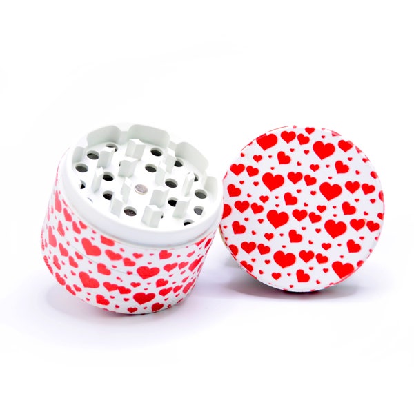HEARTS CERAMIC coated spice and herb grinder (2.5 inch)