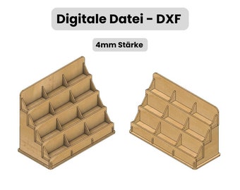 Business card holder, laser cut, DXF, stand, 4 mm thickness