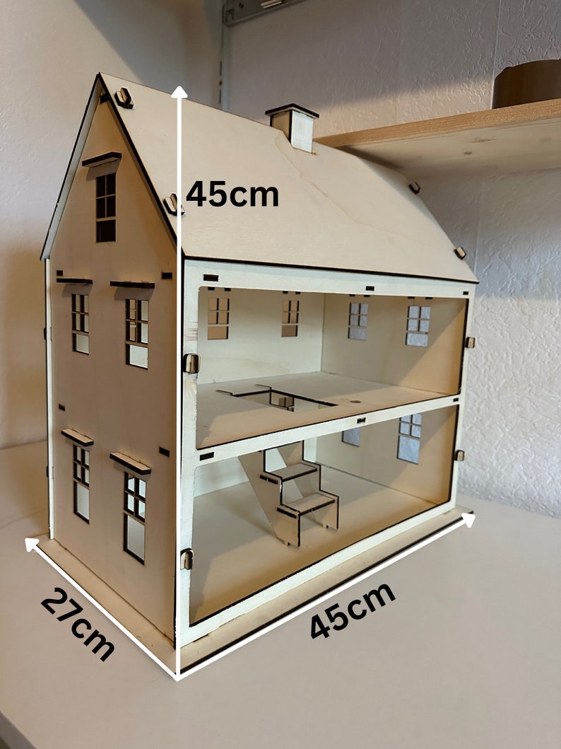 Wooden dollhouse kit image 5