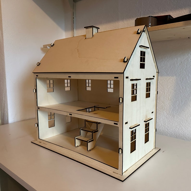 Wooden dollhouse kit image 4