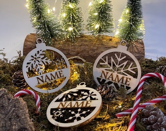 Weihnachtskugeln Personalisiert | Ornamente | Holz