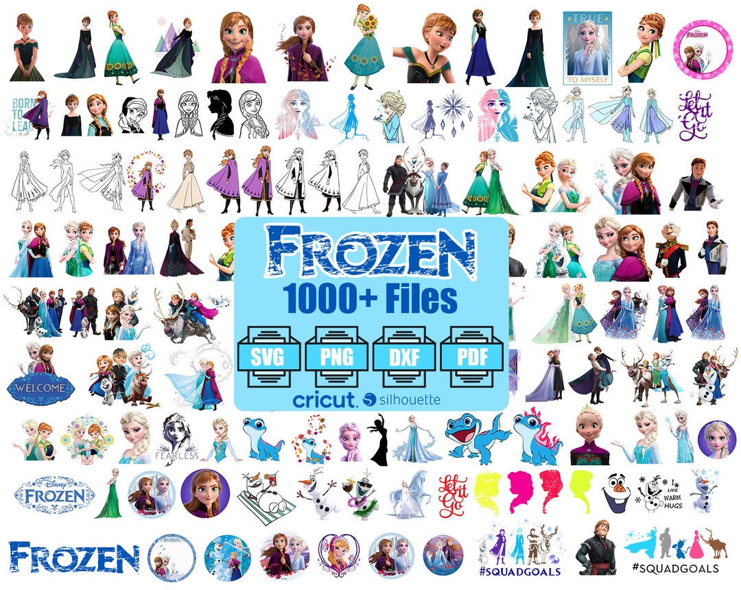 Frozen SVG Bundle, Frozen Elsa Svg, Frozen Clipart, Frozen Png Files