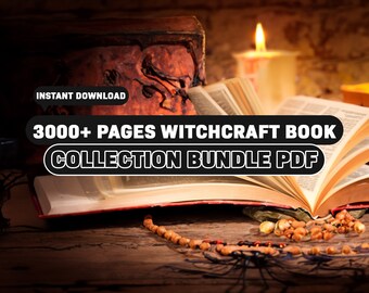 670 Witchcraft Books Bundle pdf, complet 3000+ pages, Magic, Spells, Witchcraft, Potions Rituals, Occult, digital ebook Pdf, Instant