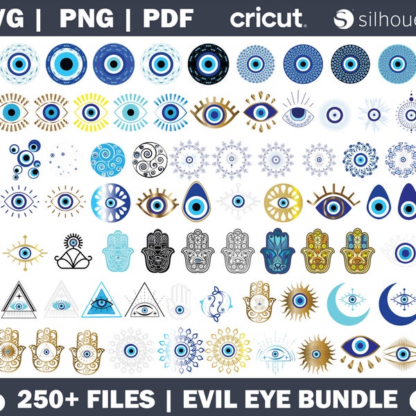 Evil Eye SVG, Turkish Eye svg, Humsa Svg Cut Files, Evil Eye Protection Svg, Png, Cricut Evil Eye, Files For Cricut, Silhouett
