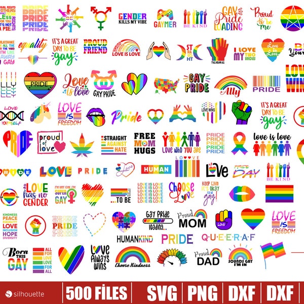 LGBT svg bundle, gay pride svg, lgbt png archivos, lesbian svg, lgbt svg for cricut, pride day svg, Descarga instantánea