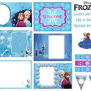 Frozen SVG bundle, frozen elsa svg, frozen clipart, frozen png files, frozen clipart, Birthday Svg, Olaf, Anna, Snowman Svg Files image 4