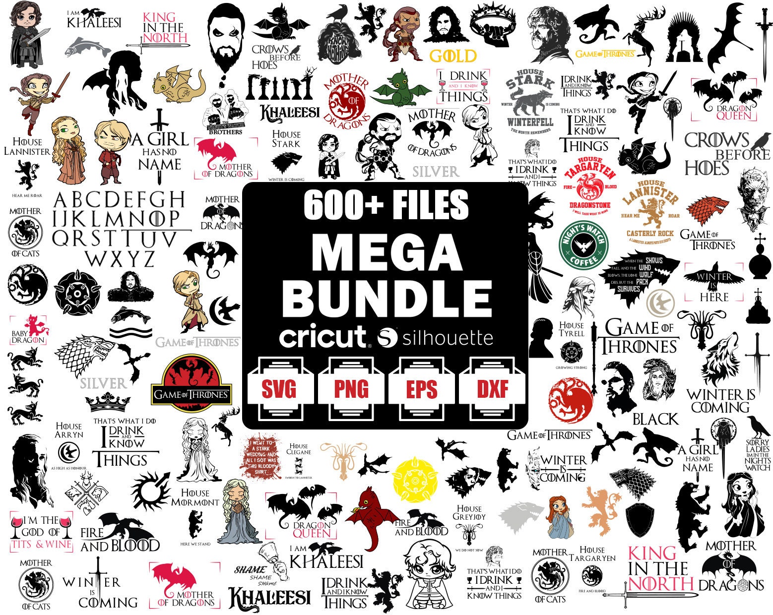 Game Of Thrones svg, Game Of Thrones Big Bundle svg, 1000 Designs