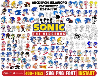 The Hedgehog Svg, sonic Svg, Sonic Head Svg, sonic png, paquete SVG en capas, archivos svg para cricut, juego svg, paquete SVG de dibujos animados, instantáneo