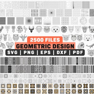 Mega Geometric Svg, Geometric Laser Cut File, Geometric Metal Animals, Geometric Design, Geometric Wood Art Svg, dxf File, Instant Download