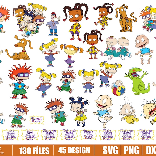 Rugrats svg bundle, Rugrats PNG, Rugrats Clipart, Rugrats digital files, Instant Download, SVG for cricut, layered files