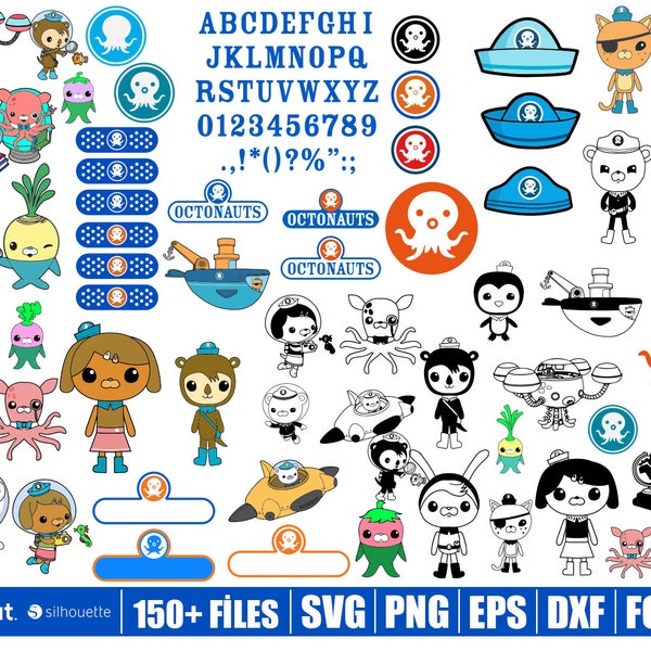 Octonauts Svg for Cricut, Octonauts Png, Octonauts Clipart, High Quality Files, Birthday Party Svg, Layered, Instant Download