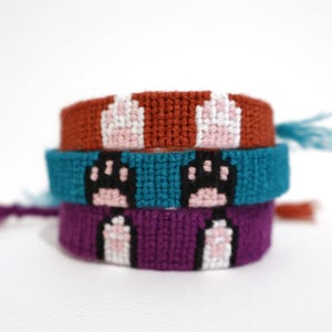 Friendship Bracelet with Animal Paw Prints – Cat & Dog Lovers Bracelet – Pet Lover Gift – Animal Paw Bracelet – Cute Gift for Animal Lovers