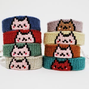Woven Cat Friendship Bracelet: Adjustable Boho BFF Jewelry