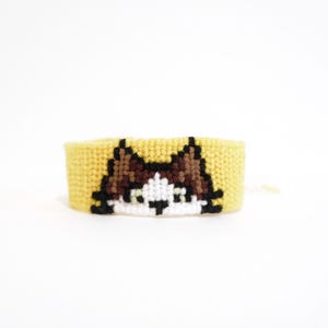 Handmade Cat Friendship Bracelet: Adjustable Pet Lover Jewelry
