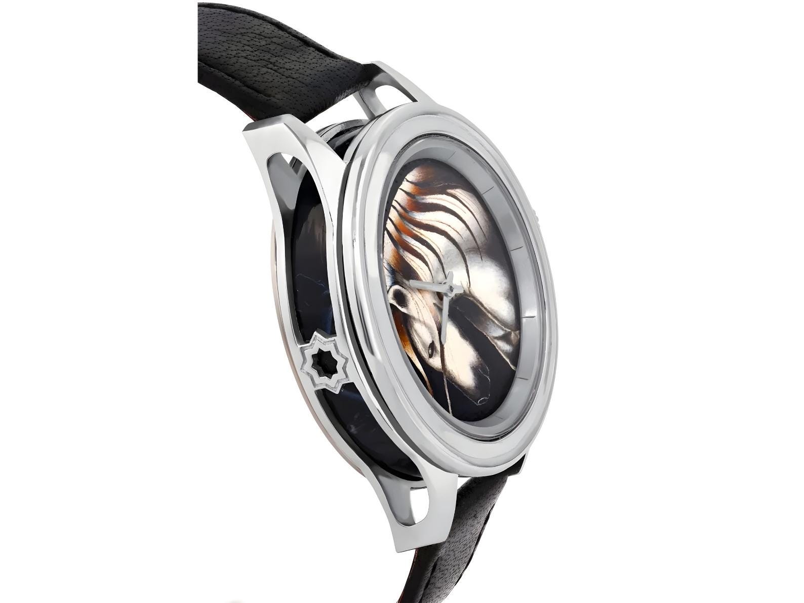 Stunning Cob Gypsy Painted Men Watch, Genuine Leather Analog Watch ...