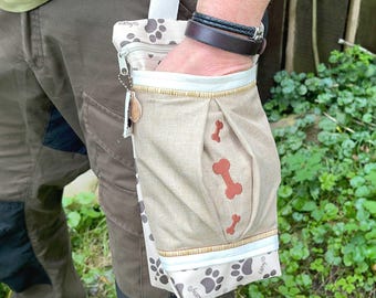Embroidery file zipper bag 7x12’’ (18x30cm) In The Hoop, ITH bag LongBone, Bag for dog training, embroidery design for machine embroidery
