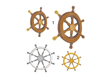 Embroidery file steering wheel maritime embroidery file set sea