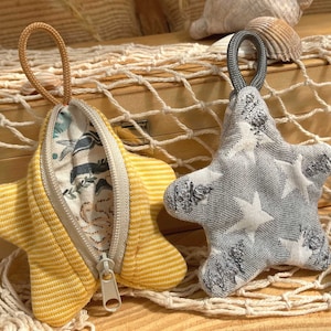 Embroidery file starfish bag for 4x4'' hoop with zipper, In The Hoop Junior Starfish Zip Bag in star shape, ITH for embroidery machines