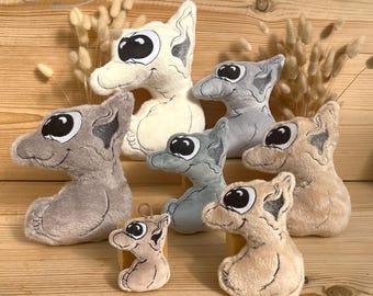 ITH Stuffie Skjou set with 7 sizes, Embroidery file Knuffelchen, In the hoop stuffed toy, machine embroidery, embroidery design plush toy