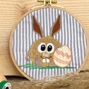 Embroidery file Easter troll in the hoop Easter card ITH Easter egg