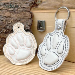 3D Paw Embroidery File Pendant ITH 10x10 (4x4&#39;&#39;) for Embroidery Machines, Bag Charm In The Hoop Embroidery, File for Embroidery Machines