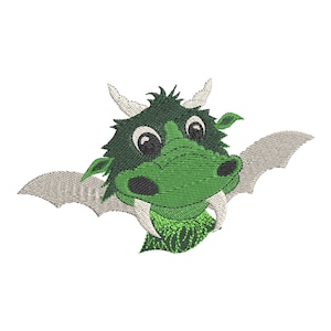 Embroidery File Dragon 5 Sizes Instant Download Machine Embroidery Design Cute Dragon