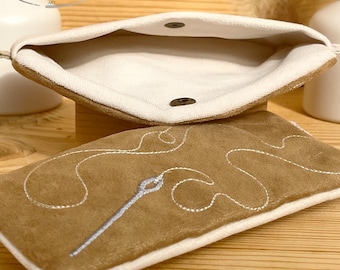 ITH bag 5x7 embroidery design, ITH case for needle, thread and small items, In the hoop Needle Bag, In The Hoop machine embroidery