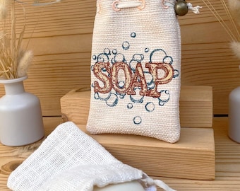 Embroidery file for soap bag and soap pouch, ITH embroidery files for soap pouch, In the hoop bag 4.7x6.3 and 5x7'', machine embroidery