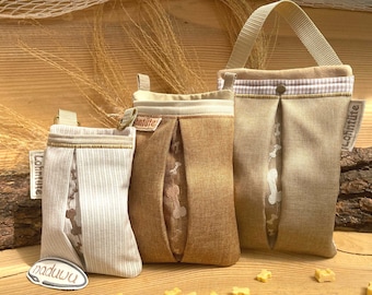 Treat bag set in the hoop embroidery file in 3 sizes, goodie bag with box fold embroidery design, food bag ITH machine embroidery