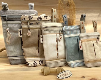 Embroidery file zipper bag set in the hoop 5 sizes, ITH bag LongBone Bag for dog training, embroidery design machine embroidery